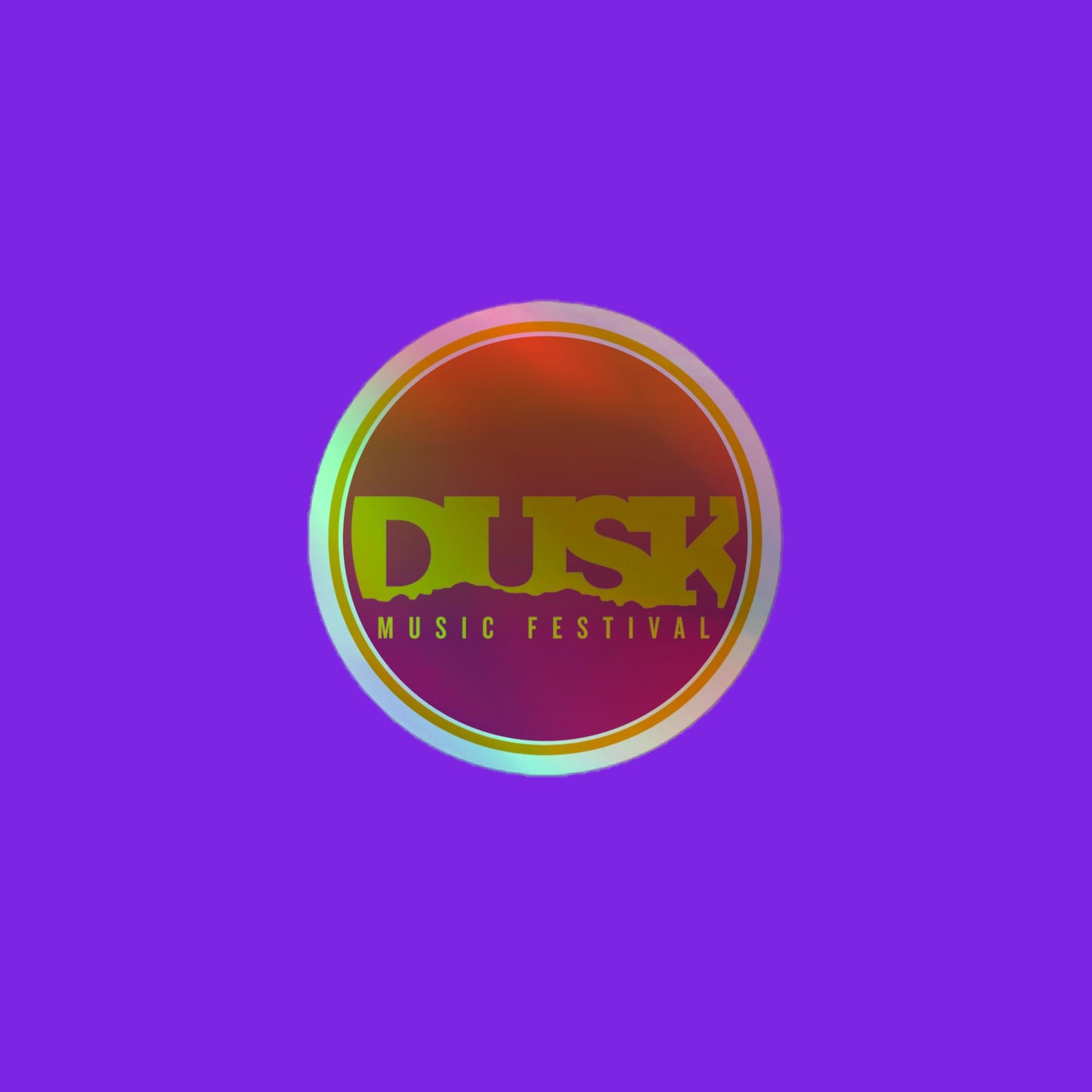 DUSK OG Logo - Holographic Sticker