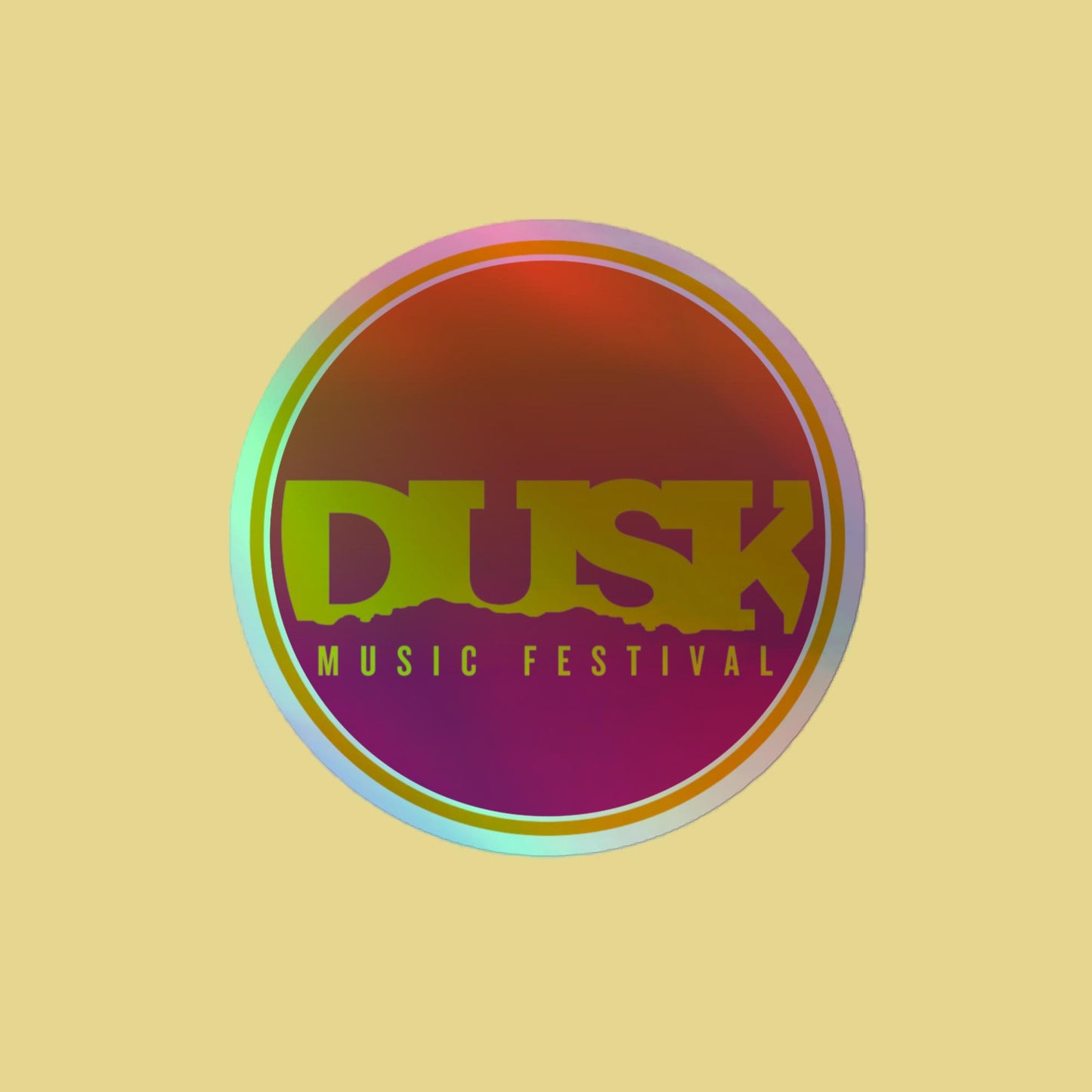 DUSK OG Logo - Holographic Sticker