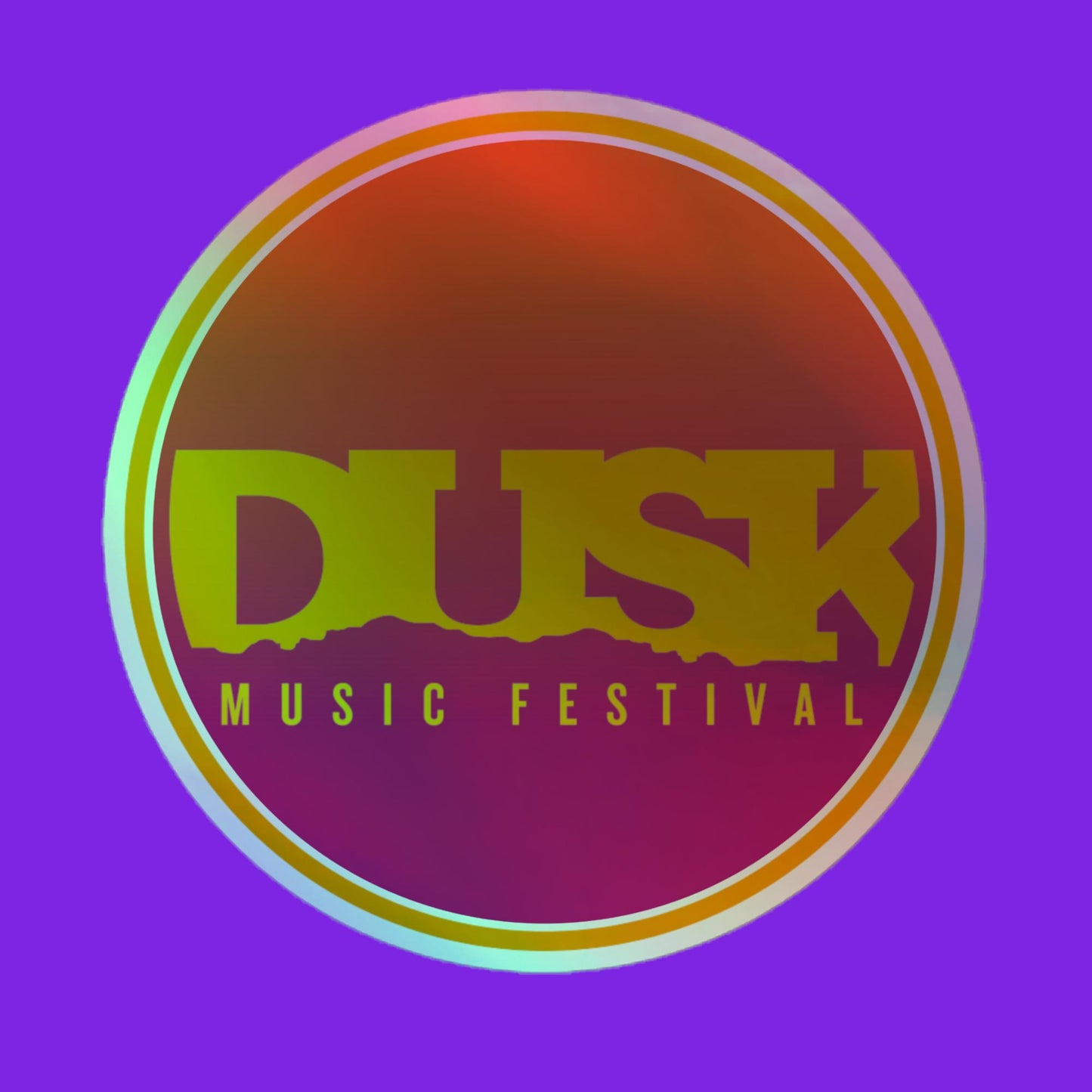 DUSK OG Logo - Holographic Sticker