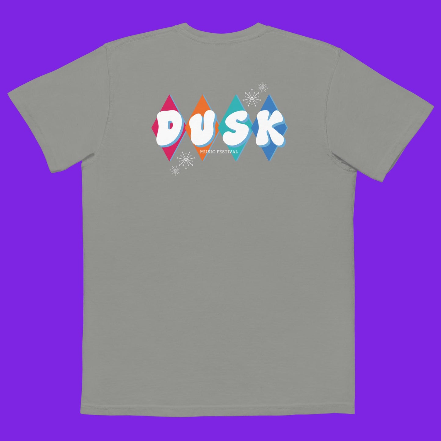 Retro DUSK - Unisex Pocket-T-Shirt w/ Back Design